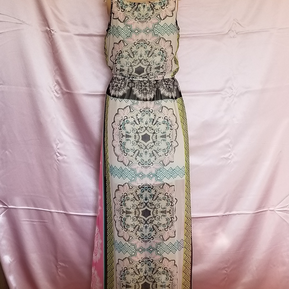 Colorful Printed Tank Dress - Picture 3 of 3
